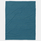 Blauw Gouden Sterren Schijnen Helder Fleece Deken (Voorkant)