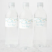 Blauw Gouden Stippen Baby shower Waterflesetiket Waterfles Etiket (Flessen)