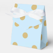 Blauw & Gouden Stippen Royal Crown Party Favor Box Bedankdoosjes (Voorkant Zijde)