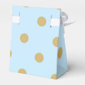 Blauw & Gouden Stippen Royal Crown Party Favor Box Bedankdoosjes (Achterkant)