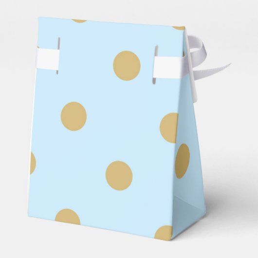 Blauw & Gouden Stippen Royal Crown Party Favor Box Bedankdoosjes (Achterkant)