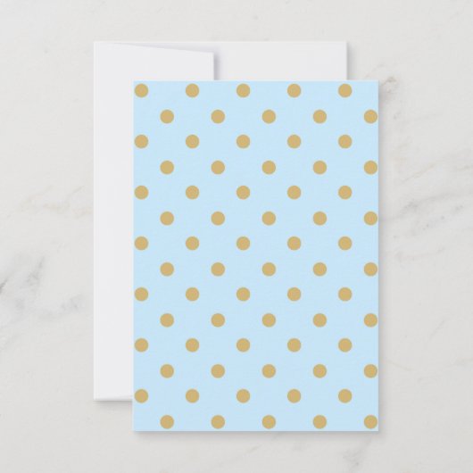 Blauw & Gouden Stippen Royal Crown Prince Dank u k Bedankkaart (Achterkant)