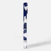 Blauw gouden team kleuren meisjes voetballen patro Case-Mate iPhone case (Achterkant / Rechts)