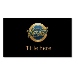 blauw gouden uw logo bedrijfs titel website edita magnetisch visitekaartje