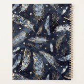 Blauw Gouden Veren Sterren Planner (Achterkant)