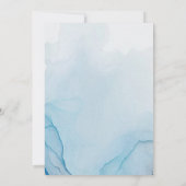 Blauw Gouden Vlinder Prinses Quinceañera Kaart (Achterkant)