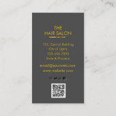 Blauw Gouden Vlinder Schaar Haar Stylist Salon Visitekaartje (Achterkant)