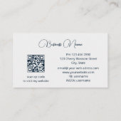 Blauw gouden Waterverf Visitekaartje (Achterkant)