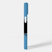 Blauw gouden zwarte gekleurd marmer-naamscript Case-Mate iPhone case (Achterkant / Rechts)