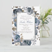  Blauw-goudflesje Botanisch Vrijgezellenfeest Kaart (Staand voorkant)