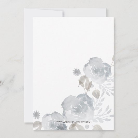  Blauw-goudflesje Botanisch Vrijgezellenfeest Kaart (Achterkant)