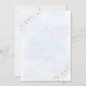 Blauw goudgalaxy Space Counting Baby shower Kaart (Achterkant)