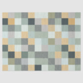 Blauw goudgroen spelenderpapier tissuepapier (Voorkant)