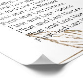 Blauw goudhoudend Floral legant zitje Poster (Hoek)