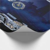  blauw goudkeuken cadeaupapier (Hoek)