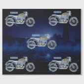  blauw goudkeuken cadeaupapier (Vlak)