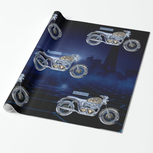  blauw goudkeuken cadeaupapier (Uitgerold)