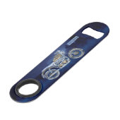  blauw goudkeuken speed flessenopener (Voorkant Gekanteld)