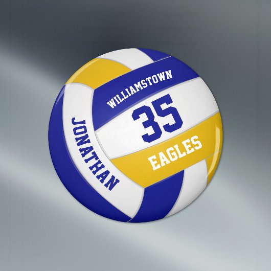 blauw goudkleurenteam volleybal magneet