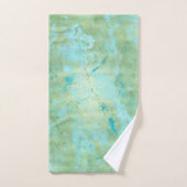 Blauw & goudkleurig Abstract marmer-spuitje Bad Handdoek (Handdoek)