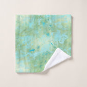 Blauw & goudkleurig Abstract marmer-spuitje Bad Handdoek (Wasdoekje)