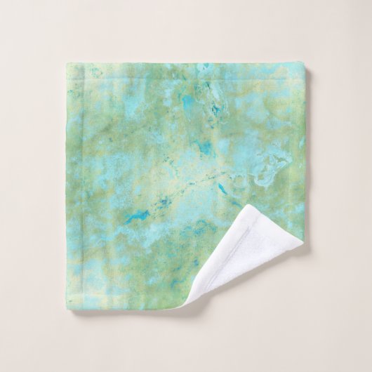 Blauw & goudkleurig Abstract marmer-spuitje Bad Handdoek (Wasdoekje)