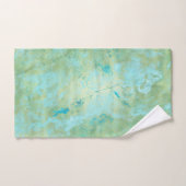 Blauw & goudkleurig Abstract marmer-spuitje Bad Handdoek (Handdoek)