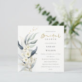 Blauw goudmakreel Vrijgezellenfeest Kaart (Staand voorkant)