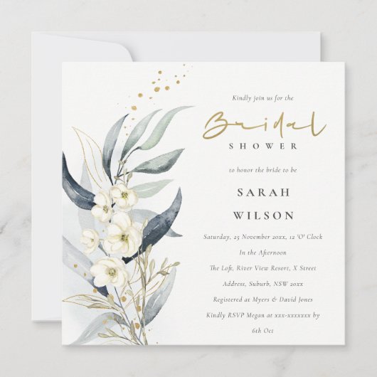 Blauw goudmakreel Vrijgezellenfeest Kaart (Voorkant)