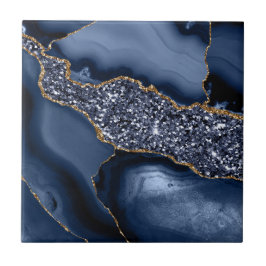 Blauw goudmarmer Agate Modern Kitchen Bathroom Tegeltje