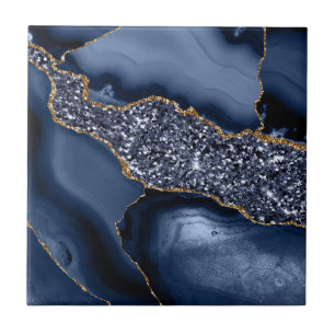 Blauw goudmarmer Agate Modern Kitchen Bathroom Tegeltje