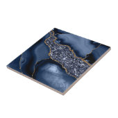 Blauw goudmarmer Agate Modern Kitchen Bathroom Tegeltje (Zijkant)