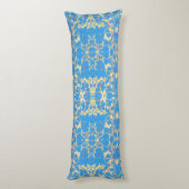 Blauw + goudmarmer lichaamskussen (Achterkant (Verticaal))