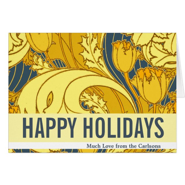  blauw goudpatroon (Voorkant Horizontaal)