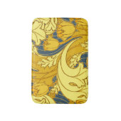 blauw goudpatroon badmat (Voorkant Verticaal)