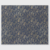Blauw/goudpatroon Cadeaupapier (Vlak)