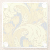  blauw goudpatroon glazen onderzetter (Achterkant)