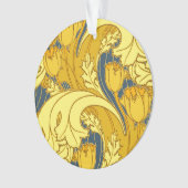  blauw goudpatroon ornament (voorkant)