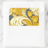  blauw goudpatroon rechthoekige sticker (Tas)