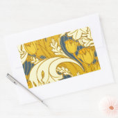  blauw goudpatroon rechthoekige sticker (Envelop)