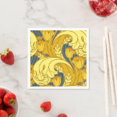 blauw goudpatroon servet (Insitu)