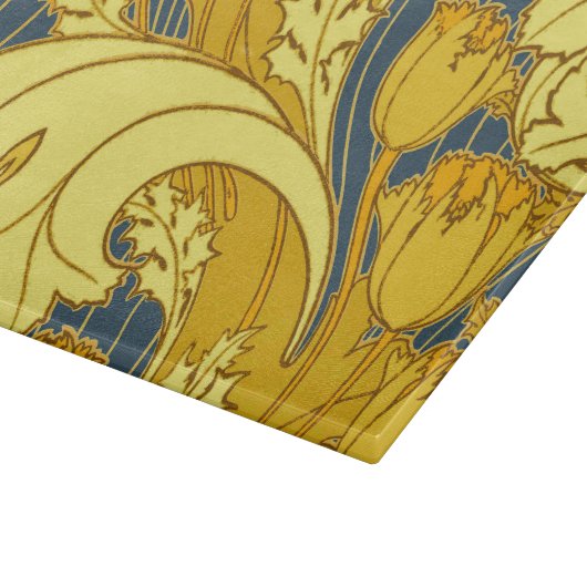  blauw goudpatroon snijplank (Hoek)