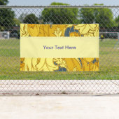 blauw goudpatroon spandoek (Insitu)