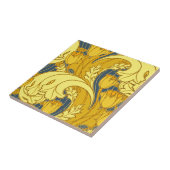 blauw goudpatroon tegeltje (Zijkant)