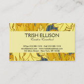  blauw goudpatroon visitekaartje (Achterkant)