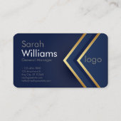 Blauw goudvisitekaartje visitekaartje (Achterkant)