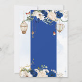 Blauw goudvlinder Vrijgezellenfeest Kaart (Achterkant)