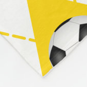 blauw goudvoetbalteam kleuren arglispatroon fleece deken (Hoek)