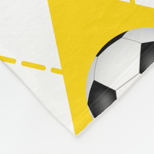 blauw goudvoetbalteam kleuren arglispatroon fleece deken (Hoek)