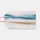 Blauw goudzand gepersonaliseerd Dank u gunst label Cadeaulabel (Achterkant Horizontaal)